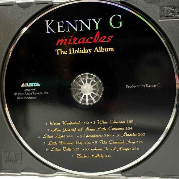 Kenny G Miracles The Holiday Album Pre Owned Arista Records Vintage 1994 - Picture 3 of 4
